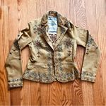 Buffalo David Bitton David Bitton Buffalo RARE Embroidered Collar V-neck Tan Jacket Women’s Size S Photo 2