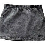 Nike Vintage  Acid Wash Mini Tennis Skirt Size Large Challenge Court Gray Black Photo 0