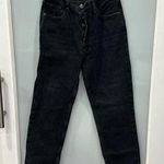 AGOLDE  Women's Lana Black Mid Rise Straight Button Fly Denim Jeans Sz 27 Photo 0