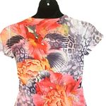 Style & Co Women’s Petite Short Sleeve Floral Animal Print Tee Shirt -Size Large Photo 5