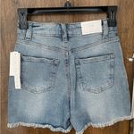 Tinseltown NWT distressed light blue denim mom relaxed high rise shorts, size 0 Photo 3