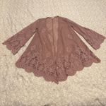 Paper + Tee Paper Tee Women’s Lace Cardigan in Soft Pink Size Small Photo 2