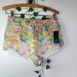 Wild Fable Super-High Rise Cheeky Jean Shorts Floral NWT Photo 1