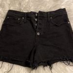 Madewell  High Rise Shorts size 30 excellent condition color black jeans Photo 11