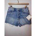 MOTHER Denim MOTHER The Skipper Short N Long Fray Leap At The Chance Size 24 Denim Shorts NWT Photo 13