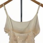 ZARA Cream Daisy 3D Appliqué Cami Strap Bodysuit Floral Snap Buttons size M Photo 5