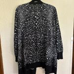 Lane Bryant Black Blue Open Front Cardigan Sweater Plus Size 18/20 Animal Print Photo 11