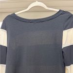 Anatomie Black Cream Stripe Mesh Long Sleeve Top Size M Travel Luxe Lightweight Size M Photo 6