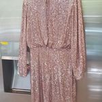 Eliza J ππ Sequin Balloon Sleeve Cocktail Dress ~ Mauve 4 NWT Photo 9