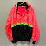 Vintage! Seattle blues neon pink and green Windbreaker hoodie sweatshirt size XL Photo 0