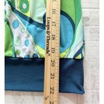 Body Central Vibrant Retro Y2K Geometric Print Top Green Blue Made in USA No Sz Photo 5