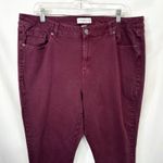 Lane Bryant  Plus Size 18 Jeans High Rise Stretch Skinny Burgundy Merlot 1782 Photo 2