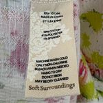 Soft Surroundings  White Pink Flowers Wrap Belted Pockets Sz M Photo 4