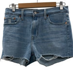Levi's Light Blue High Rise Distressed Jean Shorts Women's Size 29 Summer Photo 0