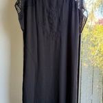 Eyelash lace and chiffon floral embroidered black robe one size NWOT Photo 0