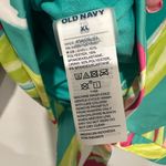 Old Navy Teal and Red Tropical Blouse Photo 2