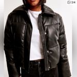Abercrombie & Fitch Vegan Leather Ultra Puffer Coat Photo 1