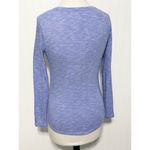 Old Navy  Women's Pinstripe V Neck Long‎ Sleeve Pullover Top Blue Size Small Photo 3