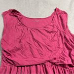 Garnet Hill ⭐️ Pink Cotton Blend Ruched Sleeveless Dress Size 10 EUC Photo 2