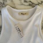 Madewell NWT High Neck in Sleekhold White Tank Top US Women XS Photo 3