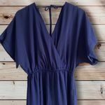 Modcloth Arrive & Thrive Wide Leg Blue Jumpsuit Sz S Photo 2