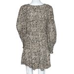 MINKPINK ‎ Fit & Flare Dress Leopard Print Mini Dress Tan Brown Ruched Photo 2