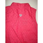 Columbia NWT New Womens Pink Blue Dot Dress PFG M Slits Pockets Cotton Rod Logo Photo 7