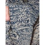 Massimo Dutti Navy White Marled Knit Long Cardigan Italian Yarn Sweater Size S Photo 4