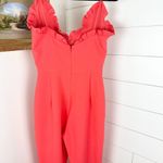 Black Halo  Biscayne Jumpsuit Canyon Coral Ruffle Sleeveless NWT Size 0 Photo 3