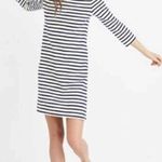 Madewell  Mini Striped Long Sleeved Dress Blue M Photo 0