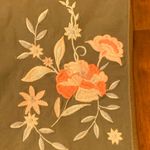 Style & co pants size XL olive green embroidery floral areas pockets ela… Photo 1