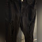 EXPRESS  12S Black Ripped Skinny Jeans-Midrise Legging Photo 3