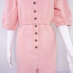 Madewell NEW  Linen-Blend Puff-Sleeve Tassel-Tie Jumpsuit,‎ size M Photo 5