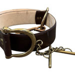 Michael Kors BROWN GENUINE LEATHER BELT Toggle HORSE BIT DESIGN Size L-XL Photo 0