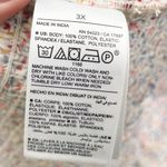 Old Navy Fitted Ruffle Smocked Top Pink Ditsy Floral Print Cotton Plus Size 3X Photo 5