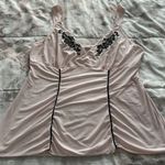 California Dynasty Pink Embroidered Babydoll Boho Pajama Top, size M Photo 8