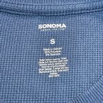 Sonoma  | Blue Cozy Waffle Pullover Long Sleeve Top | Small Photo 5
