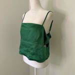 Lulus Sleek Favor dark green satin cut-out tank top size XL NWT Photo 1