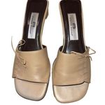 Etienne Aigner VTG  Women’s Slide Pumps Square Heel Tan Size Large Leather Photo 0