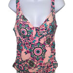 Catalina  Tankini Swim Top M 8-10 Underwire Cross Back Straps Swimsuit Modest Photo 0