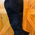 Worthington  Valto Faux Suede Black High Over Knee Heeled Boots Size 6M nwt Read Photo 0