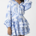 Cake For Dinner Meadow Dress in Sky‎ Blue Burst Tie Dye Sz M Size M Photo 0