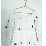 Free People Counting Daisies Size Medium White Embroidered Off Shoulder Boho Photo 4