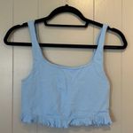 ZARA  Baby Blue Seamless Ribbed Crop Tank XS/S Photo 0