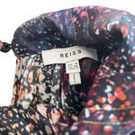 Reiss  Darcey High Neck Pleated Metallic Long Sleeve Evening Blouse Size 4 Photo 3