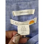 C&C California  Women's 100% Linen Long Sleeve Button Down Collar Shirt 3X Photo 4