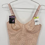 Bali All Over Solutions Bodysuit Nude Floral Lace Lingerie Size 38B NEW Photo 2