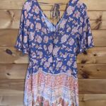 Xhilaration purple pink floral shorts flowy romper Photo 3