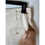 St. John  Sport Pants Women 6 Ivory Cotton Cropped Zippered‎ Hem Trousers Luxury Photo 8