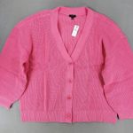 Talbots New Sweater Women 2X Pima Cotton Shaker Stitch Button Front Cardigan Pin Photo 0